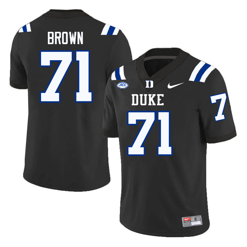 Duke Blue Devils #71 Jamin Brown College Football Jersey Stitched-Black